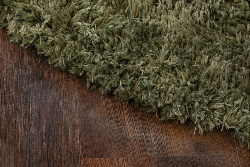 Floki Ryamatta 200 cm Rund - Smaragdgrön - Products - Textil & mattor - Matta - Modern matta - Ryamatta