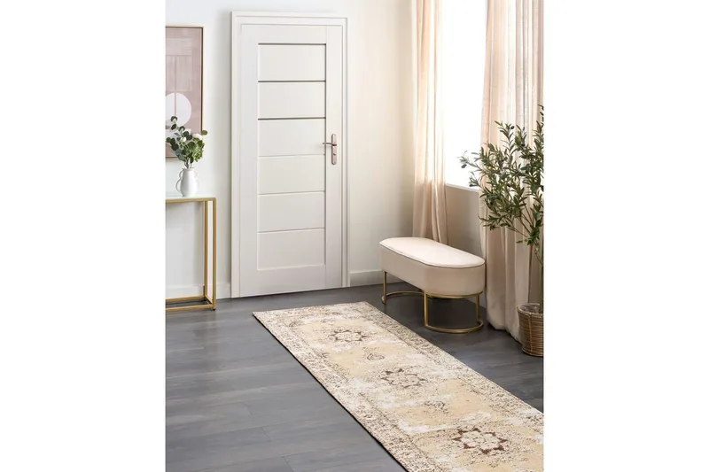 Matta Almus - Beige, brun, 80x300 cm - Products - Textil & mattor - Matta - Modern matta - Gångmatta