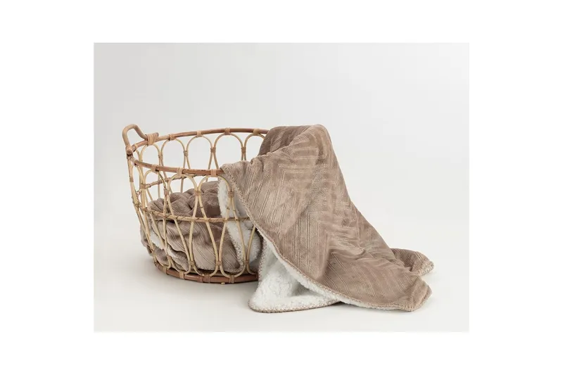 Pläd Sherpa 130 x 170 cm, Linne