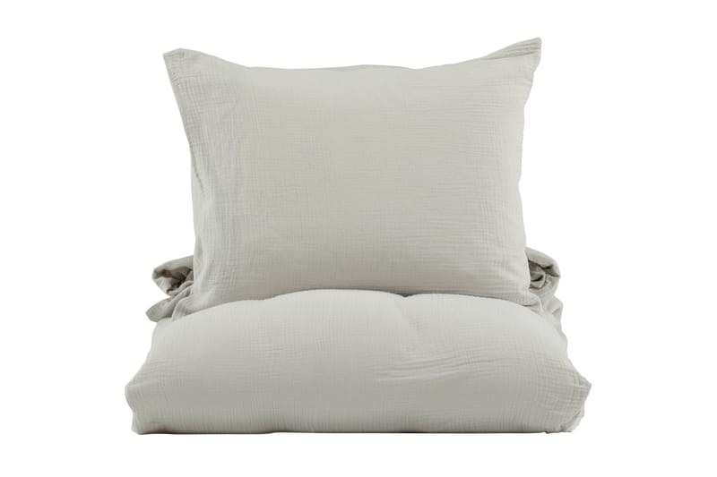 Mila Bäddset 2-Dels 150x200/50x60 cm - Ljusgrå - Products - Textil & mattor - Sängkläder - Bäddset & påslakanset - Påslakanset dubbelsäng