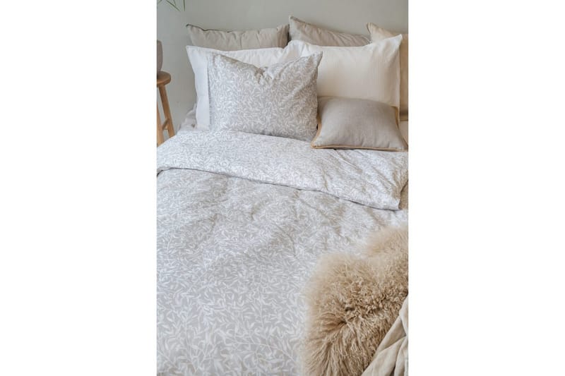 Påslakanset Enkelsäng 2-Dels Garden - Greige - Products - Textil & mattor - Sängkläder - Bäddset & påslakanset - Påslakanset dubbelsäng