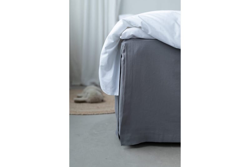Sängkappa Borganäs of Sweden - 160 x 200 + 58 cm, Mörkgrå - Products - Textil & mattor - Sängkläder - Sängkappa & kantklädsel - Sängkappa enkelsäng