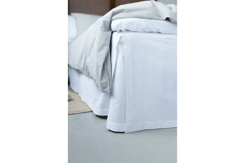 Sängkappa Borganäs of Sweden - 160 x 200 + 58 cm, Vit - Products - Textil & mattor - Sängkläder - Sängkappa & kantklädsel - Sängkappa enkelsäng