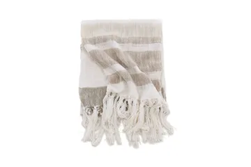 Sandy Pläd 130x170 cm - Offwhite/Beige/Brun - Products - Textil & mattor - Filt & pläd