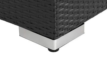 Bahamas Vänstermodul utomhus 140 cm i konstrotting - Svart / Vita dynor - Products - Utemöbler & utemiljö - Övrigt utemöbler - Moduler utesoffa - Vänstermodul utesoffa