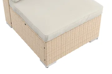 Wisconsin Mittmodul utomhus i konstrotting med vattenavisande dyna - Beige - Products - Utemöbler & utemiljö - Övrigt utemöbler - Moduler utesoffa - Mittmodul utesoffa