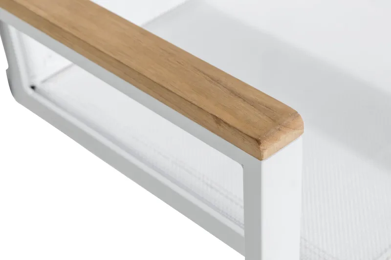 Las Vegas Stapelstol Utomhus - Teak/Vit - Products - Utemöbler & utemiljö - Balkong & altan - Balkongmöbler - Balkongstol