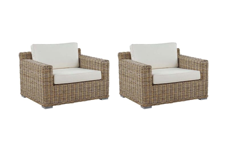 Apriliana Utefåtölj 2-pack - Konstrotting/Ljusbrun - Products - Utemöbler & utemiljö - Loungemöbler - Loungestol utomhus
