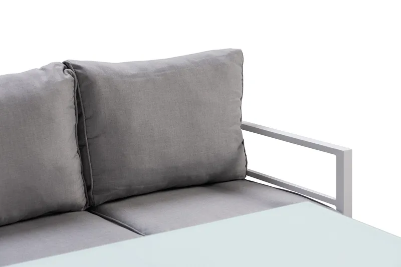 Ariany Soffgrupp - Vit / Gråa dynor - Products - Utemöbler & utemiljö - Loungemöbler - Loungeset & loungegrupp