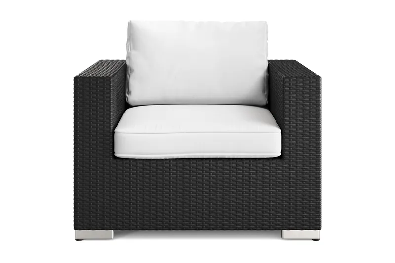 Bahamas Loungefåtölj utomhus i konstrotting - Svart - Products - Utemöbler & utemiljö - Loungemöbler - Loungestol utomhus