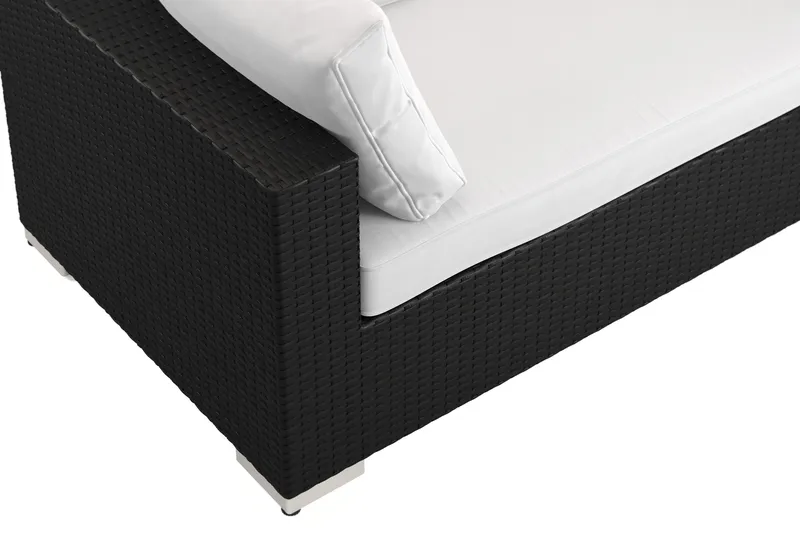 Bahamas utomhus L-soffa vänster 7-sits med fåtölj och bord med hylla - Svart - Products - Utemöbler & utemiljö - Loungemöbler - Loungeset & loungegrupp