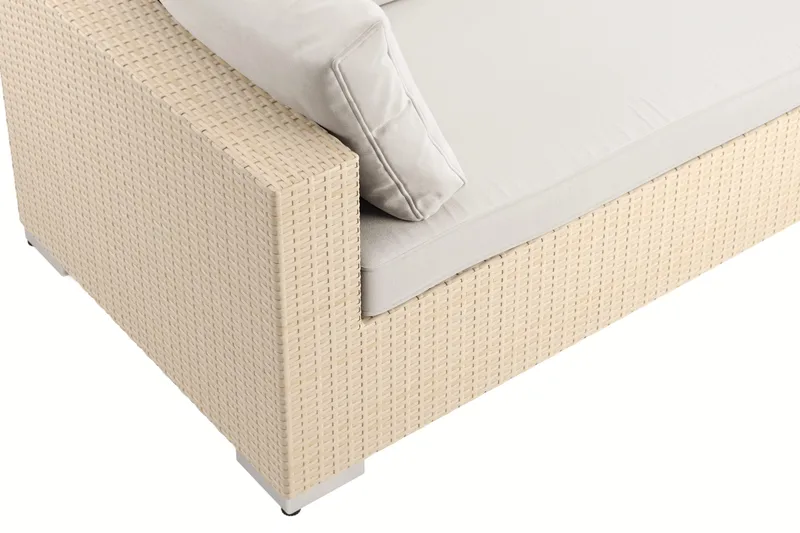 Bahamas utomhus L-soffa vänster 8-sits med fåtölj och bord med hylla - Beige - Products - Utemöbler & utemiljö - Loungemöbler - Loungeset & loungegrupp