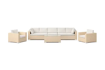 Bahamas utomhus soffgrupp 7-sits med två fåtöljer och bord - Beige - Products - Utemöbler & utemiljö - Loungemöbler - Loungeset & loungegrupp