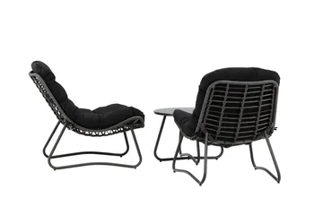 Cala Soffgrupp Utomhus 2-sits - Svart - Products - Utemöbler & utemiljö - Loungemöbler - Loungeset & loungegrupp