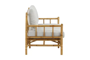 Cane Utesoffa 3-sits - Brun/Vit - Products - Utemöbler & utemiljö - Loungemöbler - Loungesoffor