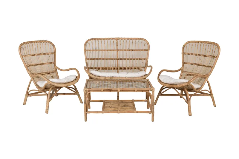 Ella Loungegrupp med Dynor, Trä/natur