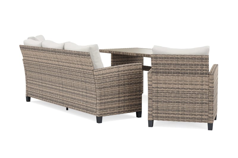 James Light Soffgrupp utomhus i konstrotting - Beige - Products - Utemöbler & utemiljö - Loungemöbler - Loungeset & loungegrupp