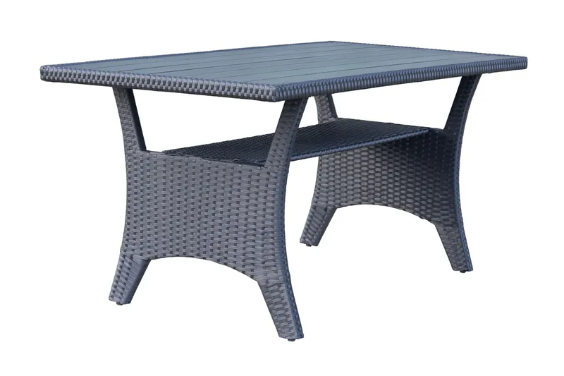 James Light Stor L-formad vändbar loungegrupp utomhus i konstrotting med förvaring och vita dynor - Svart - Products - Utemöbler & utemiljö - Loungemöbler - Loungeset & loungegrupp