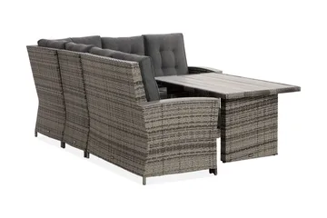 James Lyx Loungegrupp Vändbar - Grå / Svarta dynor - Products - Utemöbler & utemiljö - Loungemöbler - Loungeset & loungegrupp