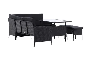 Knock Hörnsoffa Utomhus - Svart - Products - Utemöbler & utemiljö - Loungemöbler - Loungeset & loungegrupp