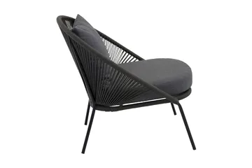 Lindos Utefåtölj Svart - Venture Home - Products - Utemöbler & utemiljö - Loungemöbler - Loungestol utomhus