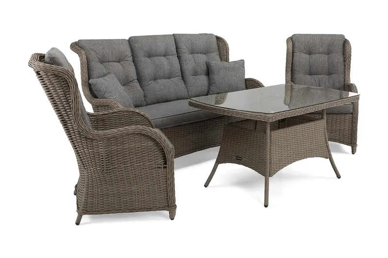 Marcus Soffgrupp Utomhus 3-sits Ink. Utefåtöljer - Grå - Products - Utemöbler & utemiljö - Loungemöbler - Loungeset & loungegrupp