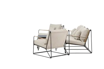 Palazzo Soffgrupp Utomhus 5-sits - Svart/Beige - Products - Utemöbler & utemiljö - Loungemöbler - Loungeset & loungegrupp