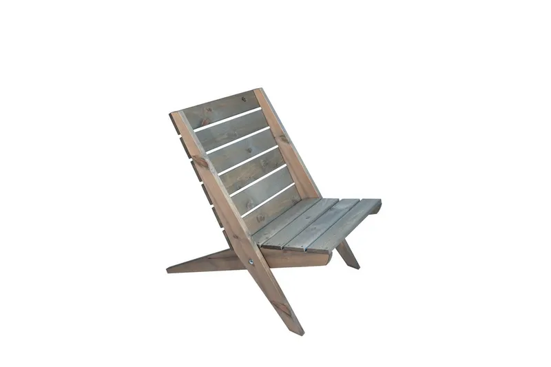 Utestol EcoFurn Granny Furu Oljad Grå, Grå