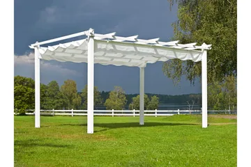 Pergola Hillerstorp Skanör 300 x 400 cm - Vit - Products - Utemöbler & utemiljö - Solskydd - Pergola