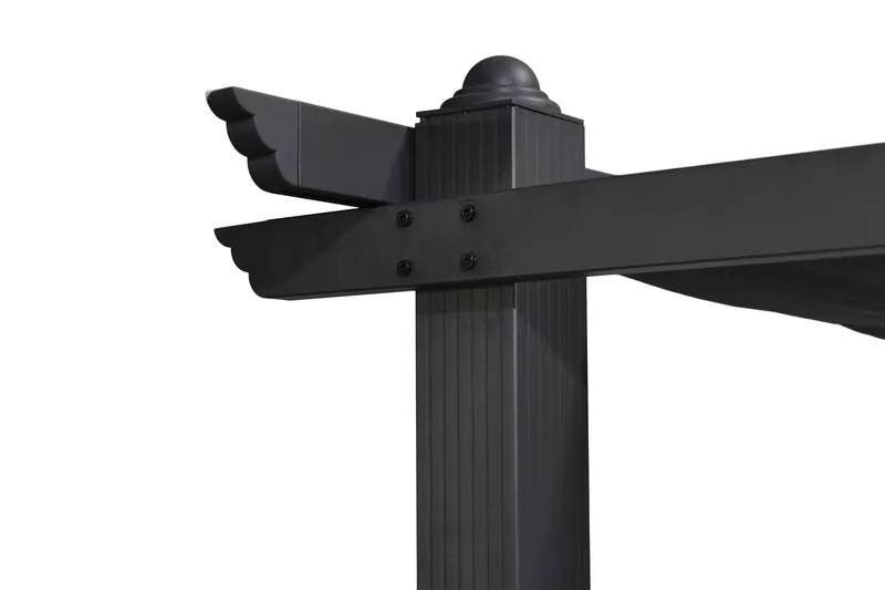 Porto Stor Pergola 4x3 m i aluminium med tak - Mörkgrå - Products - Utemöbler & utemiljö - Solskydd - Pergola