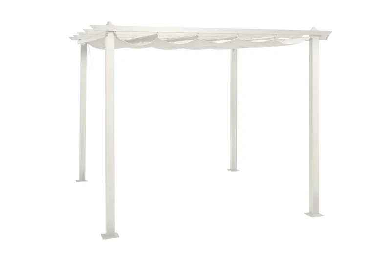Porto Pergola 3x3 m i aluminium med tak för solskydd - Vit - Products - Utemöbler & utemiljö - Solskydd - Pergola