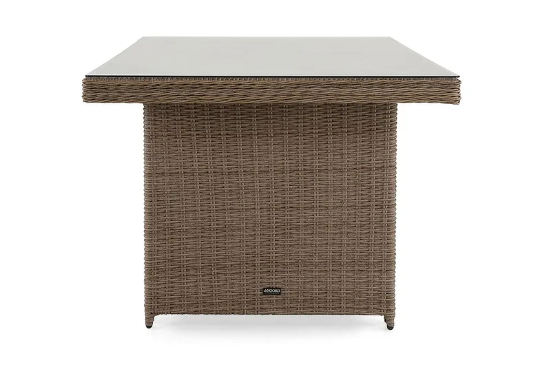 Marcus Stort Matbord Utomhus 200x100 cm – Utebord i konstrotting med glasskiva för Uteplats och Trädgård - Natur Trä - Products - Utemöbler & utemiljö - Utebord & trädgårdsbord - Matbord utomhus