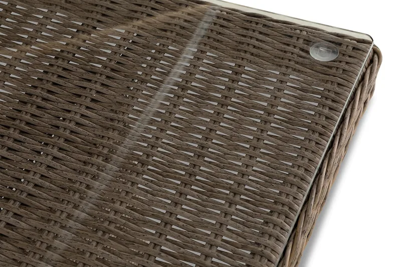 Marcus Stort Matbord Utomhus 200x100 cm – Utebord i konstrotting med glasskiva för Uteplats och Trädgård - Natur Trä - Products - Utemöbler & utemiljö - Utebord & trädgårdsbord - Matbord utomhus