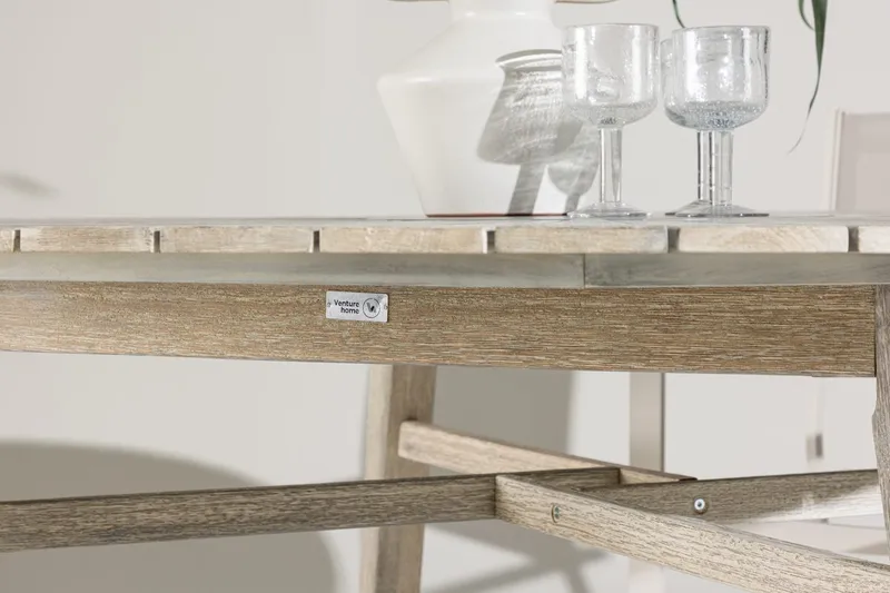 Runt Matbord Rives 150 cm Utomhus - Vitputsad - Products - Utemöbler & utemiljö - Utebord & trädgårdsbord - Matbord utomhus