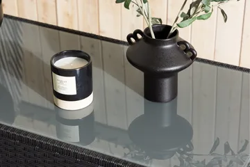 London Soffbord och Loungebord Utomhus 120 cm Konstrotting Glas - Svart - Products - Utemöbler & utemiljö - Utebord & trädgårdsbord - Loungebord & soffbord utomhus