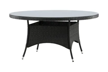 Volta Matbord Utomhus Rund Ø150 cm Svart - Venture Home - Products - Utemöbler & utemiljö - Utebord & trädgårdsbord - Matbord utomhus