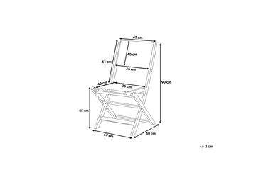 Cesana Trädgårdsmöbelset Med Utebord+8 Utestolar - Trä/Natur - Products - Utemöbler & utemiljö - Utegrupp - Matgrupp utomhus
