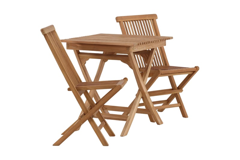 Ghana Caféset 70 cm + 2 Kenya Hopfällbara Karmsttolar - Brun - Products - Utemöbler & utemiljö - Utegrupp - Cafegrupp & cafeset