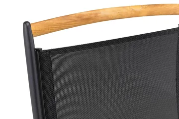 Las Vegas Matgrupp Utomhus 220-280 + 8 Positionsstol Lyx m Dyna - Svart/Teak/Grå - Products - Utemöbler & utemiljö - Utegrupp - Matgrupp utomhus