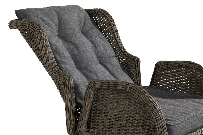 Marcus Caféset med 2 Reclinerfåtöljer Utomhus m Dyna - Grå - Products - Utemöbler & utemiljö - Utegrupp - Cafegrupp & cafeset