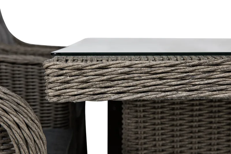 Marcus Matgrupp 200 + 4 Fåtöljer m Dyna - Grå - Products - Utemöbler & utemiljö - Utegrupp - Matgrupp utomhus