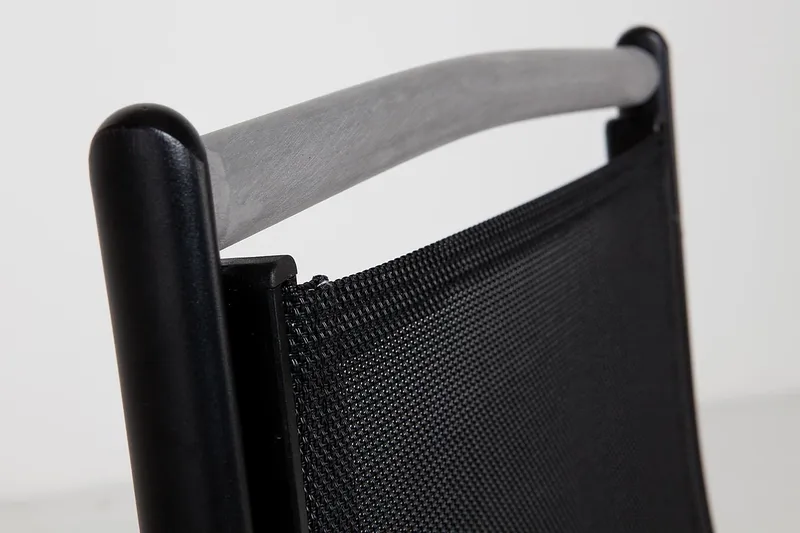 Monaco Matgrupp Utomhus 152-210 + 4 Positionsstol Lyx - Svart/Svart - Products - Utemöbler & utemiljö - Utegrupp - Matgrupp utomhus