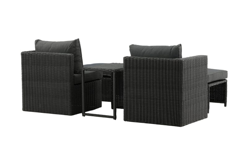 Quad Balkonggrupp 2-sits - Svart - Products - Utemöbler & utemiljö - Utegrupp - Cafegrupp & cafeset