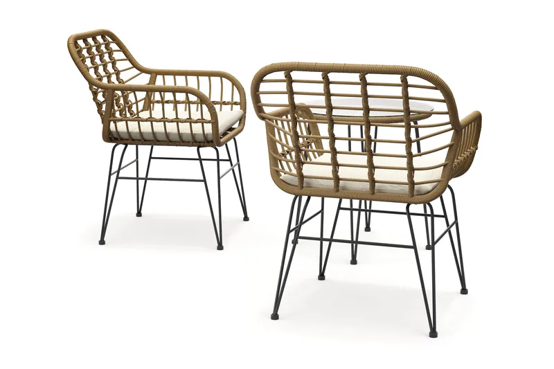 Sammy Balkonggrupp 2-sits - Beige - Products - Utemöbler & utemiljö - Utegrupp - Cafegrupp & cafeset