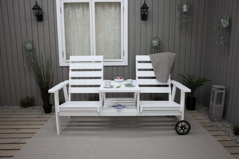 KIngdom Utebänk 177 cm - Vit - Products - Utemöbler & utemiljö - Utesoffa - Trädgårdsbänk & utebänk