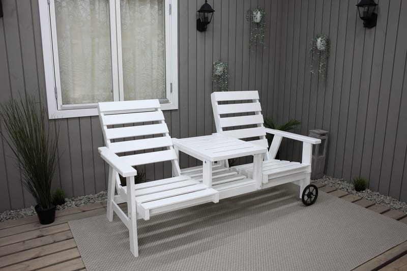 KIngdom Utebänk 177 cm - Vit - Products - Utemöbler & utemiljö - Utesoffa - Trädgårdsbänk & utebänk