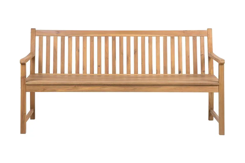 Trädgårdsbänk akaciaträ ljusbrun 180 cm VIVARA, Trä/natur