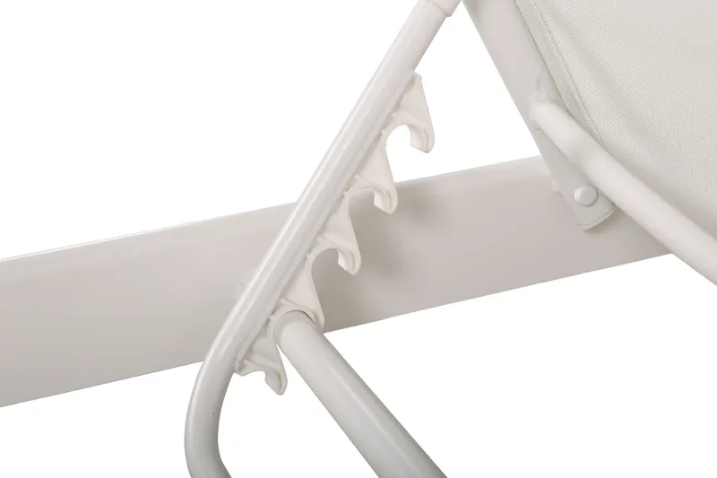 Monaco Solsäng med justerbar rygg i aluminium vit textil - Vit - Products - Utemöbler & utemiljö - Utestol & trädgårdsstol - Solsäng & solvagn