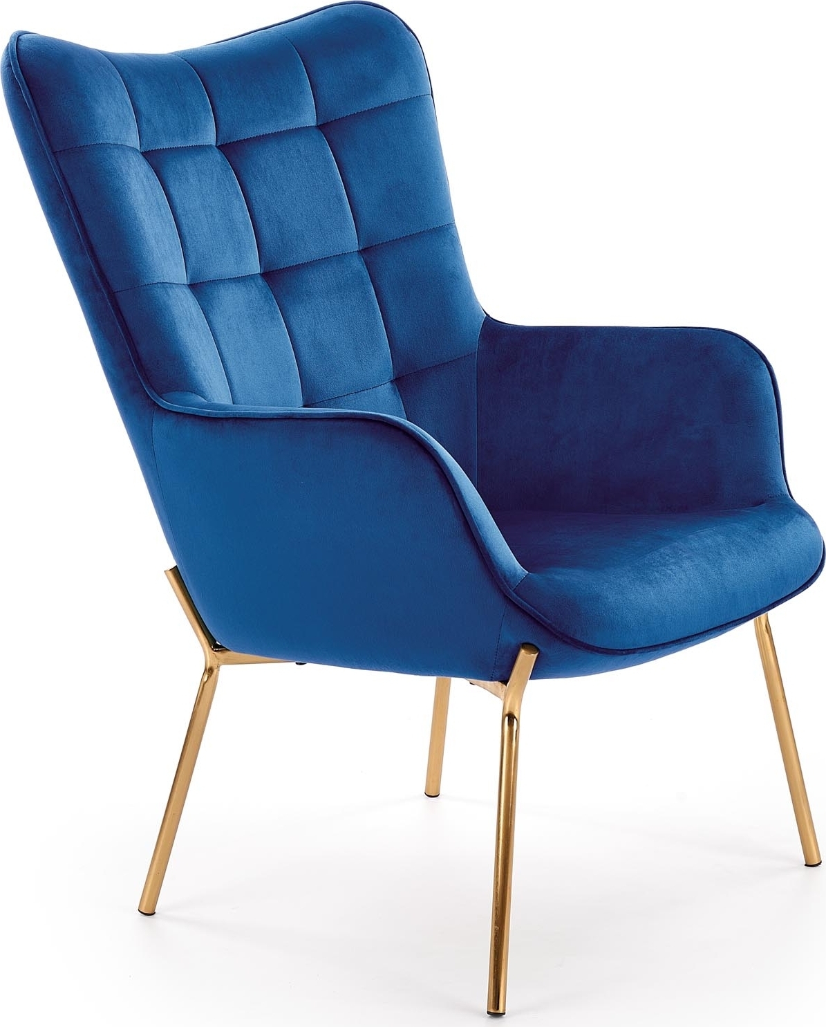 Ingeborg fauteuil - Blauw/goud Ingeborg fauteuil - Blauw/goud