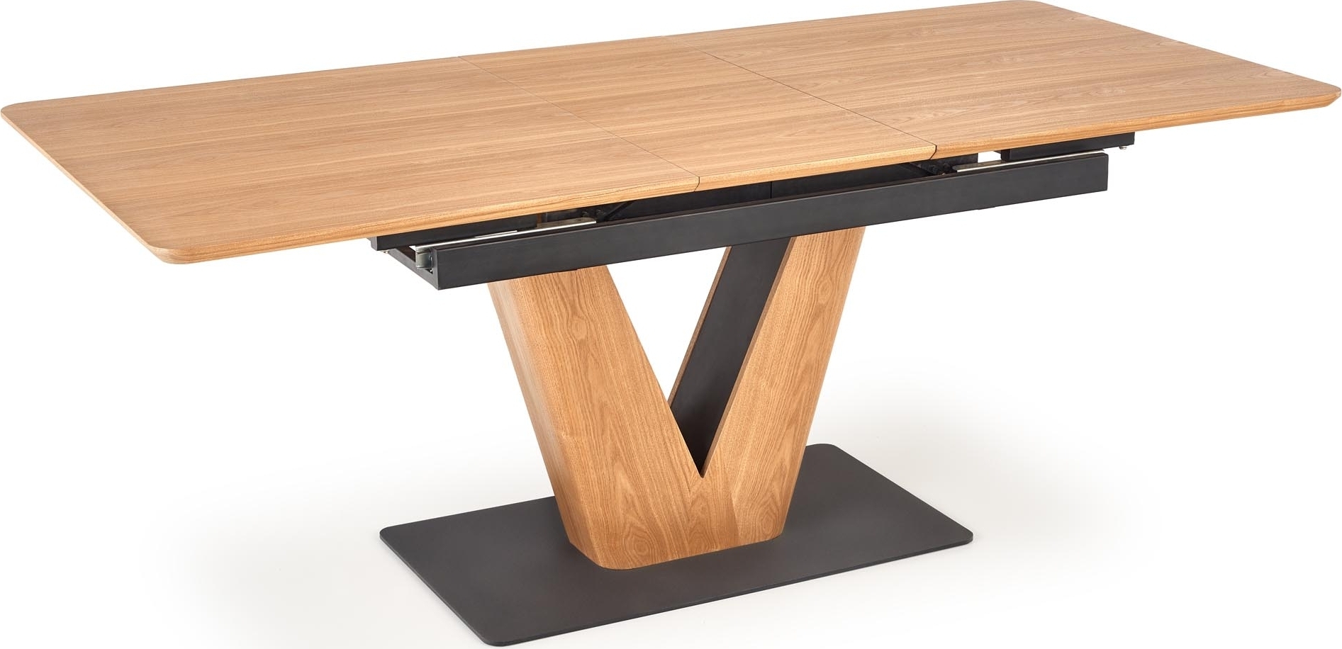 Tozzi matbord 160-200 x 90 cm - Ek/svart Tozzi matbord 160-200 x 90 cm - Ek/svart